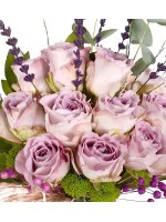 Vazoda Tasarım Lila Gül