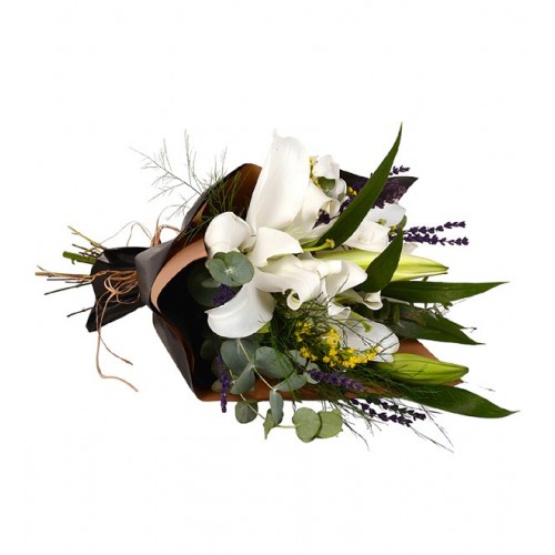 Kokulu Beyaz Lilyum Buketi